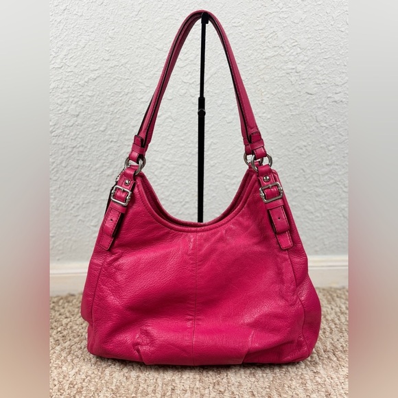 Coach Maggie Madison Fuchsia Soft Leather Shoulder Bag - Picture 2 of 16
